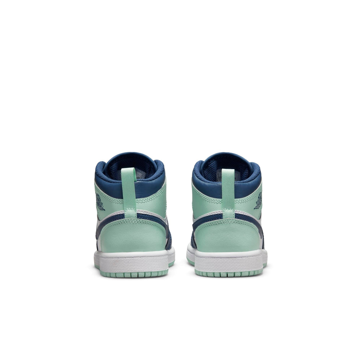 Air Jordan Preschool Retro 1 Mid 'Mystic Navy Mint Foam' Ps Sneakers