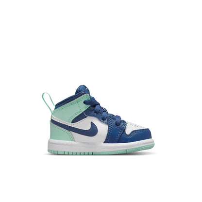 Air Jordan Toddlers Retro 1 Mid Td 'Mystic Navy Mint Foam' Sneakers