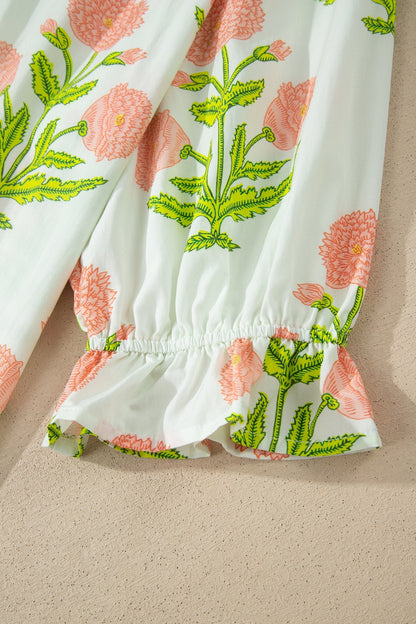 Giuliana Print Striped Trim PLUS Blouse