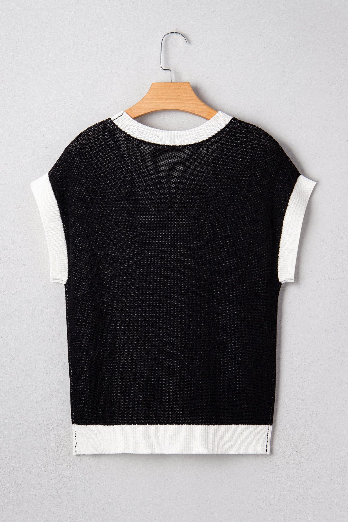 Threaded Pear Evelynn Trim Short Sleeve Sweater