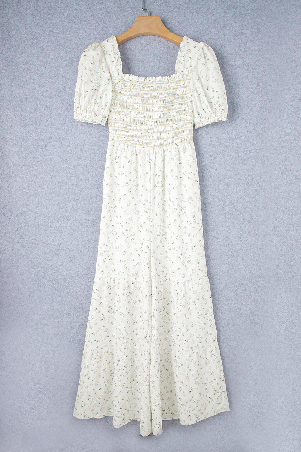 Threaded Pear Ella Short Puff Sleeve Jumpsuit