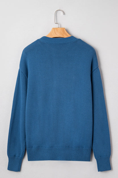 Threaded Pear Emiyra Embroidered Graphic Western Sweater