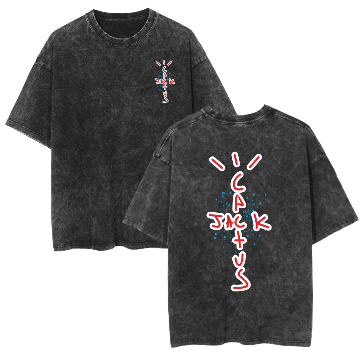 Rap Singer Washed Retro Short Sleeve Fan Commemorative T-Shirt