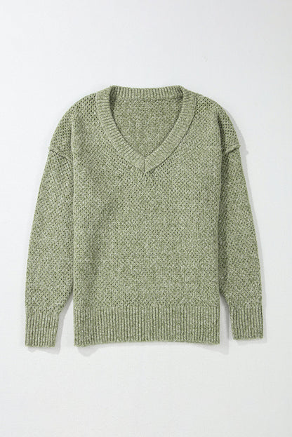 Threaded Pear Juliette Loose Eyelet Shoulder Sweater