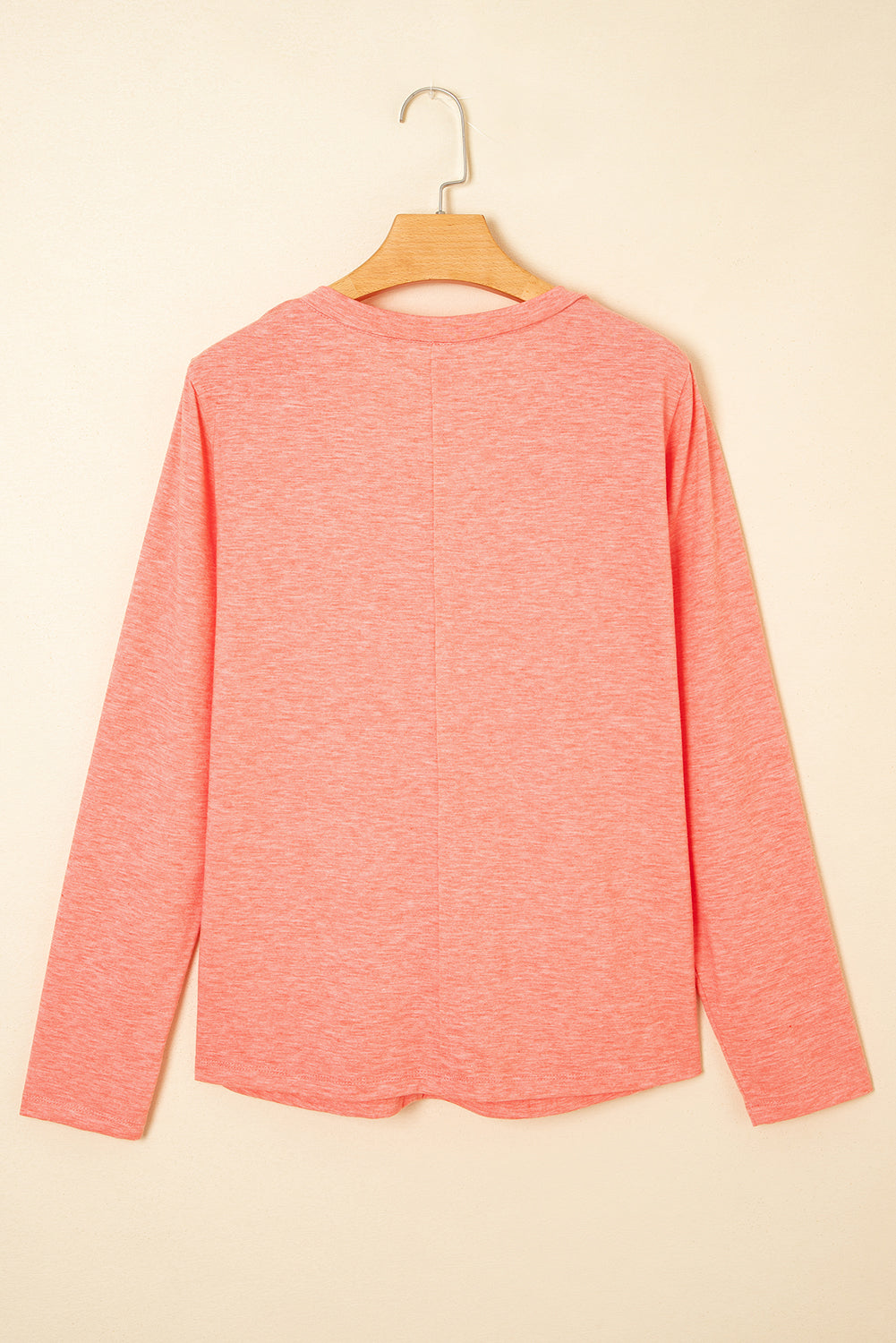 Threaded Pear Rachel Floral Patchwork V Neck Long Sleeve Top