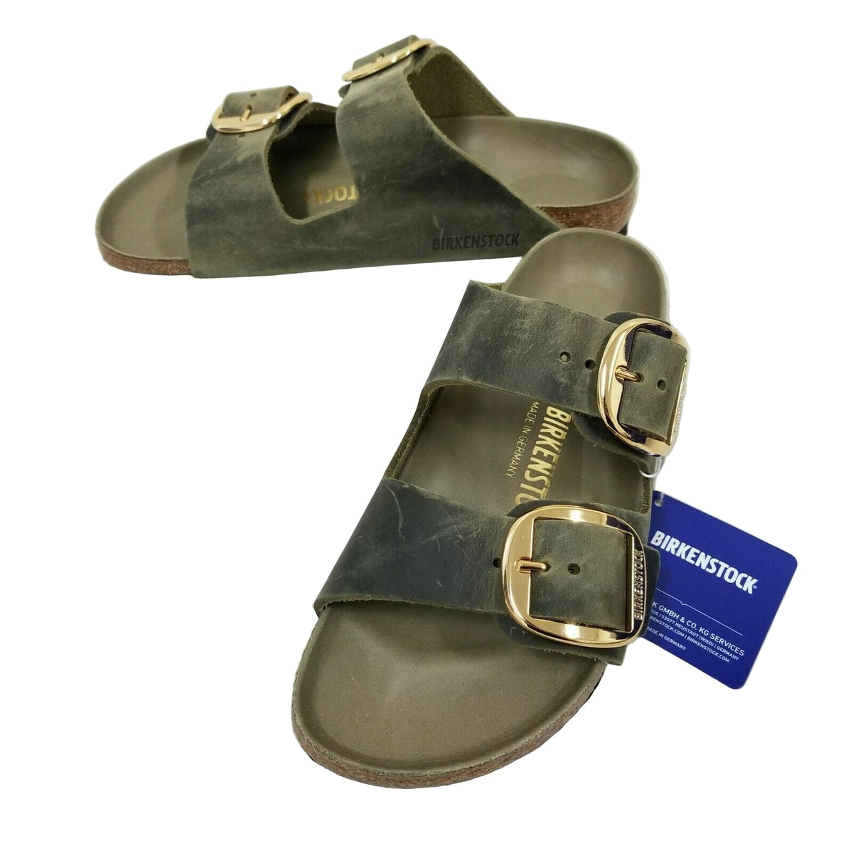 Birkenstock Arizona Big Buckle Oiled Leather Jade