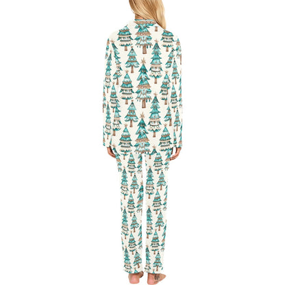 Baha Ranch Turquoise Christmas Tree Women's Western Pajamas