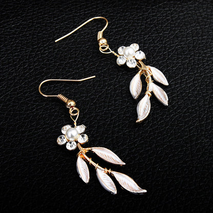 Luxury Bridal Jewelry Three-Piece Set | European & American Style Alloy Plated Necklace & Earrings | Wedding Statement Jewelry Set for Brides & Bridesmaids
