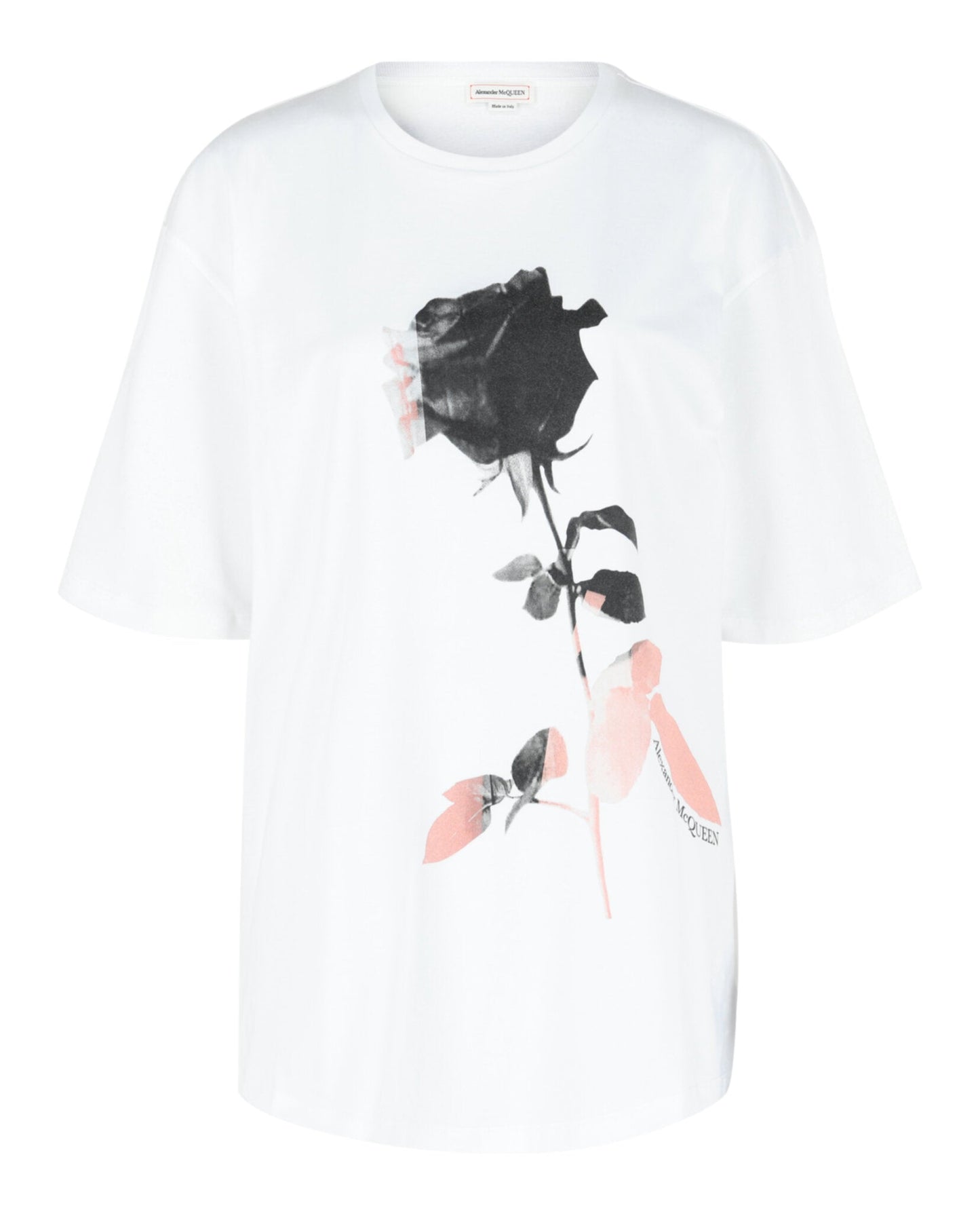 Alexander McQueen Rose Print Graphic T-Shirt