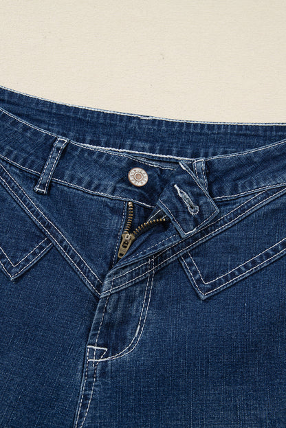 Threaded Pear Daria Detail Loose Cuffed Jeans