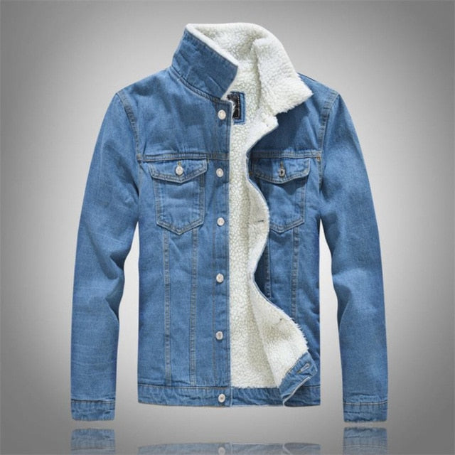 Men's Fleece Denim Jacket