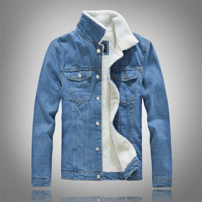 Men's Fleece Denim Jacket