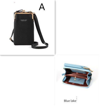 Fashion Lychee Pattern Solid Color Crossbody Bag | Premium Pebbled Texture Shoulder Bag | Minimalist Diagonal Sling Purse for Women | Elegant Daily Travel Messenger Bag