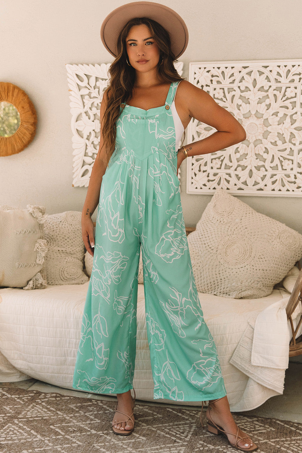 Threaded Pear Lorelai Wide Leg Overalls