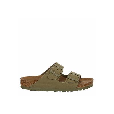 Birkenstock Unisex Arizona Rivet Textile Vegan Canvas Faded Khaki
