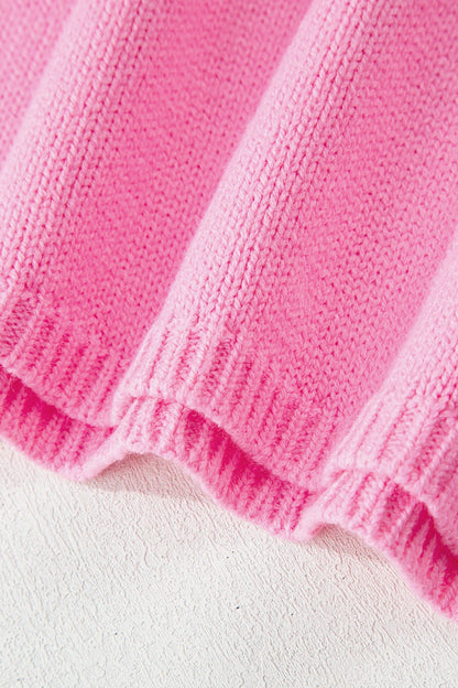 Threaded Pear Olivia Backless Bubble Sleeve Sweater
