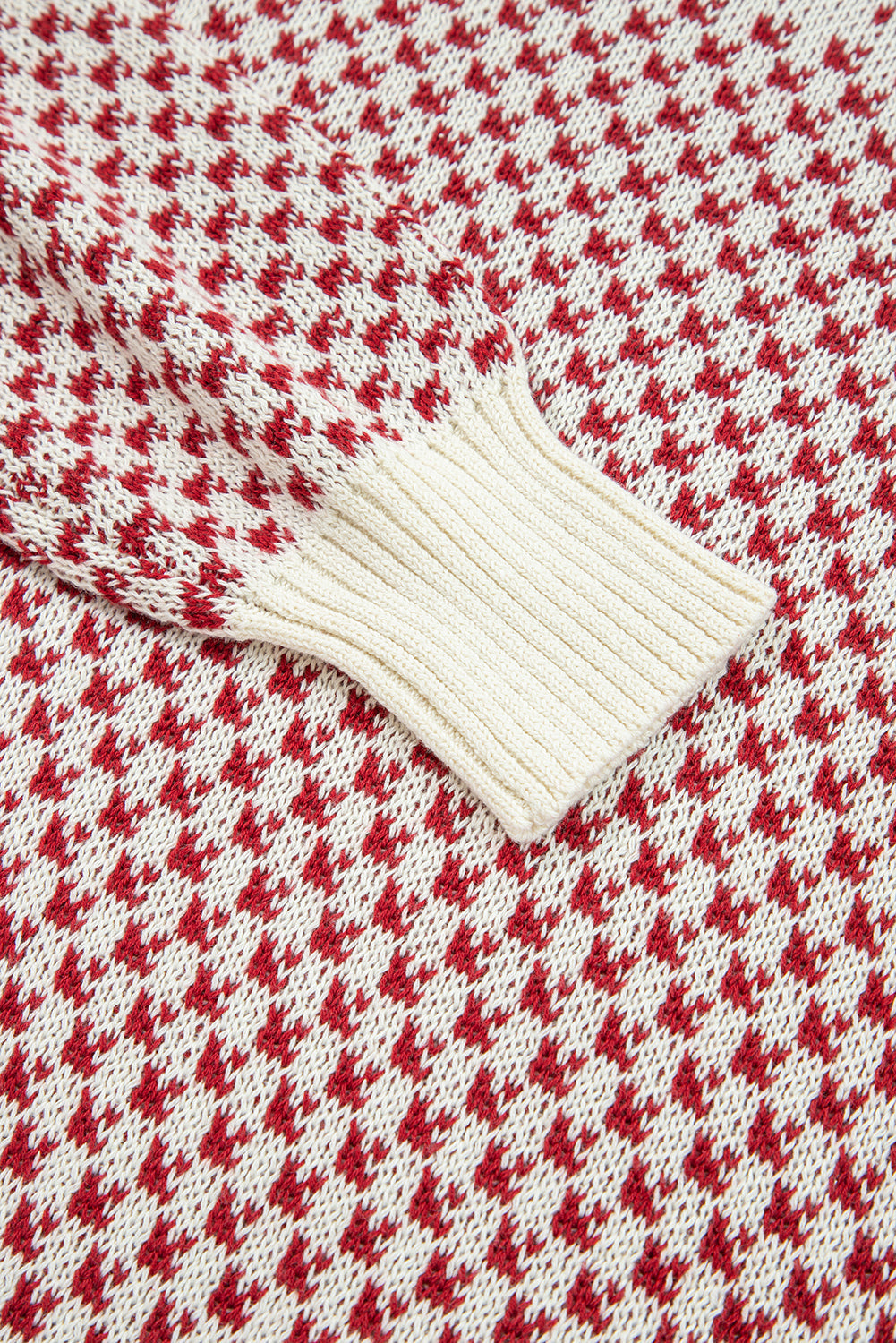 Threaded Pear Kinley Pattern Lantern Sleeve Sweater