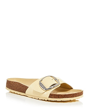 Birkenstock Unisex Madrid Big Buckle Natural Leather Patent High Shine Butter