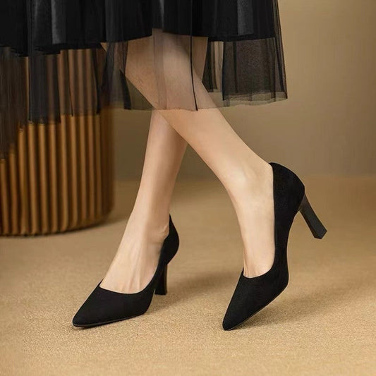 Women’s Stylish Pointed-Toe High Heels | High-Sense Professional Stiletto Pumps | Trendy Minimalist Sleek Office Heels | Luxury-Label Statuesque Radiant Footwear | 2026 High-Fashion Emerald-Luxe Essential