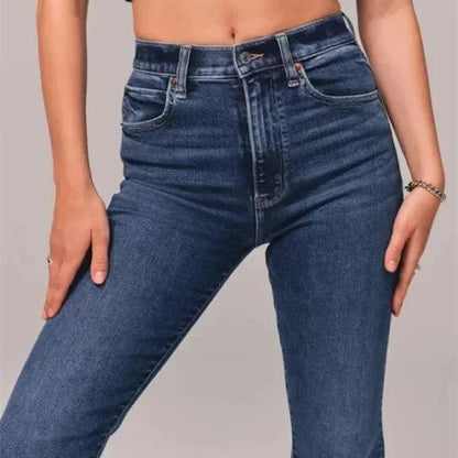 Women’s Fashion Casual Solid Color Jeans | High-Sense Professional Denim Trousers | Trendy Minimalist Sleek Straight-Leg Jeans | Luxury-Label Statuesque Radiant Apparel | 2026 High-Fashion Emerald-Luxe Essential