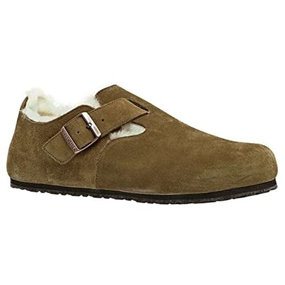 Birkenstock London Narrow Suede & Shearling Clog