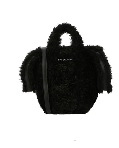 Balenciaga Everyday 2.0 Xs North-South Faux-Fur Tote