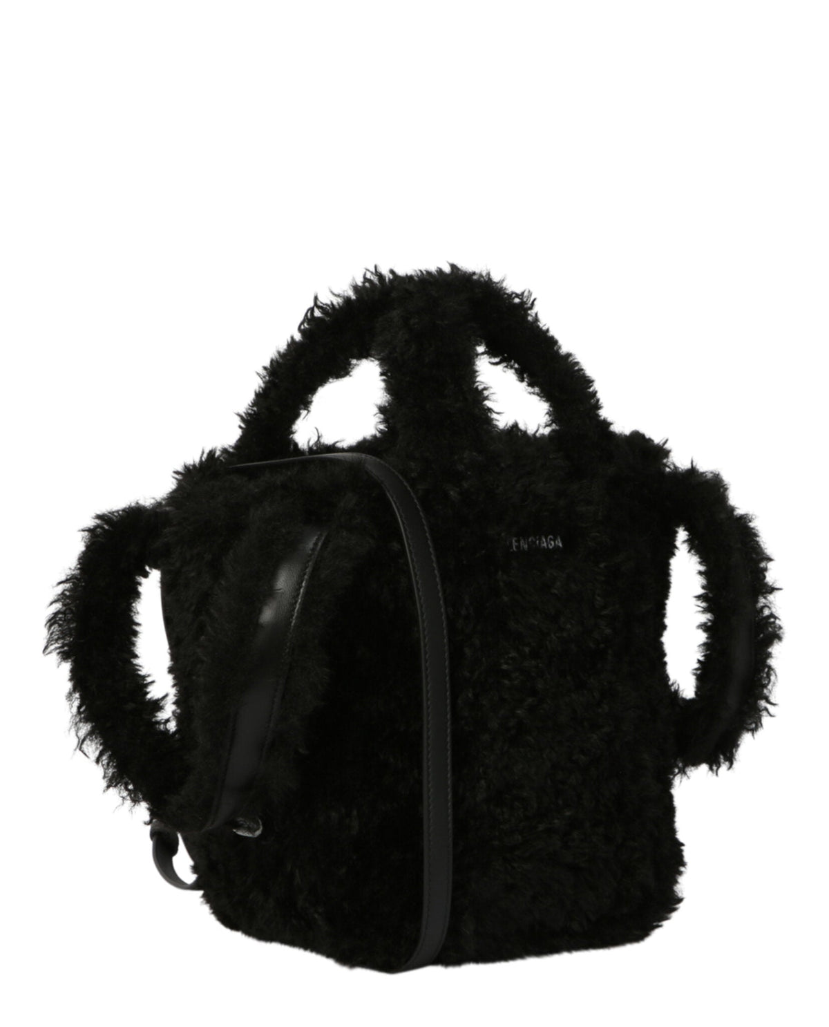 Balenciaga Everyday 2.0 Xs North-South Faux-Fur Tote
