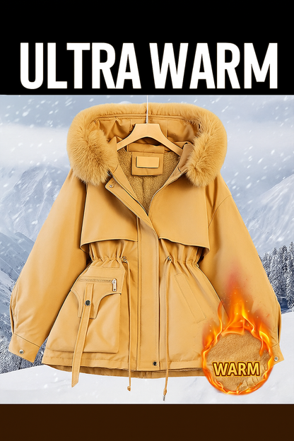 Women's Hooded Plush Winter Coat