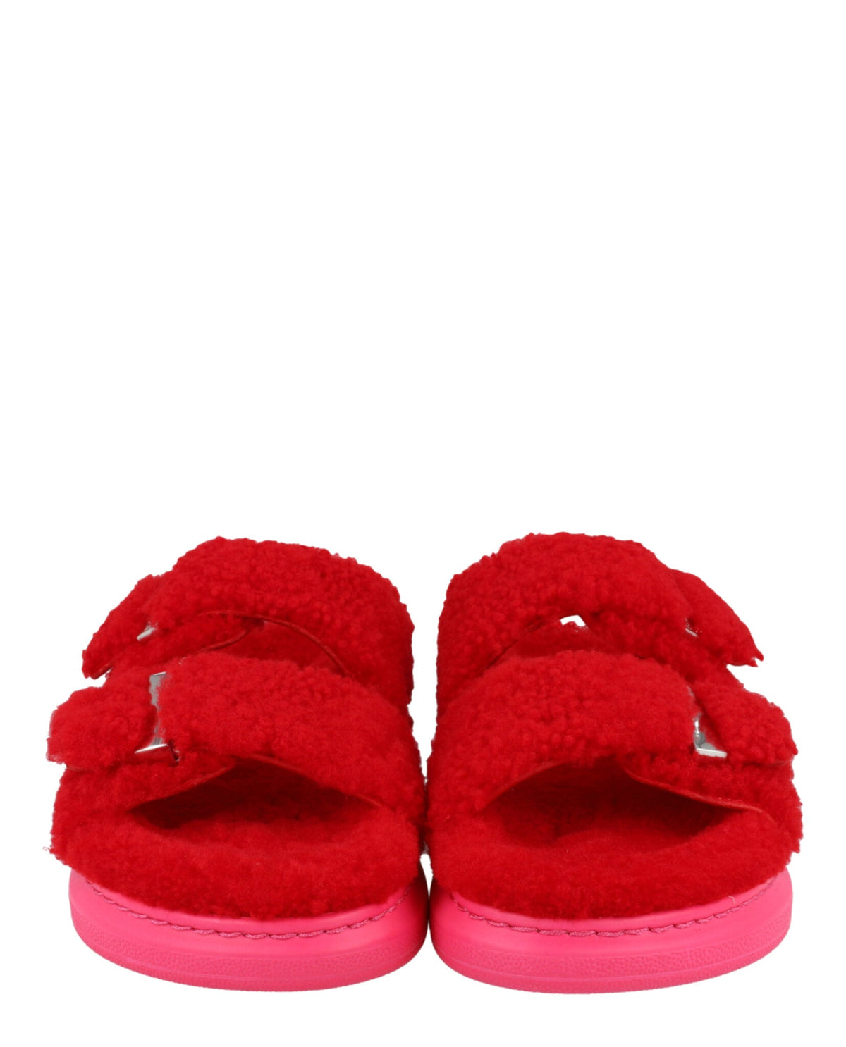 Alexander McQueen Women's Shearling Slide Sandals