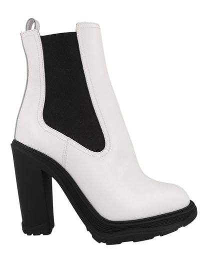 Alexander McQueen Women's Leather Heeled Chelsea Boots