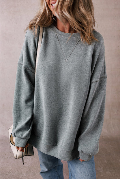 Threaded Pear Rorivina Drop Shoulder Oversized Sweatshirt