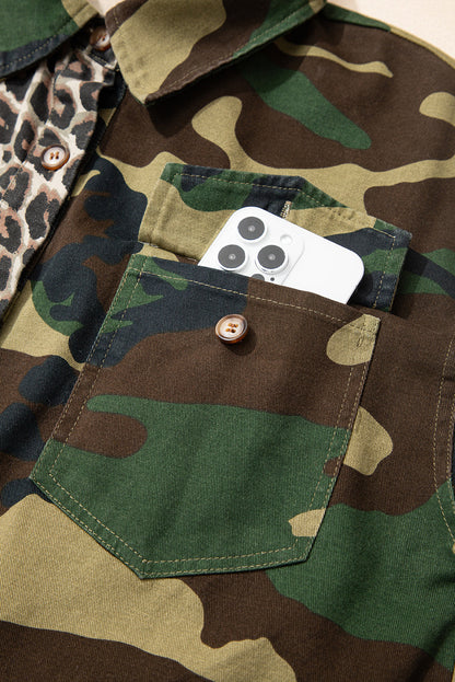 Threaded Pear Kiara Patchwork Oversize Shacket