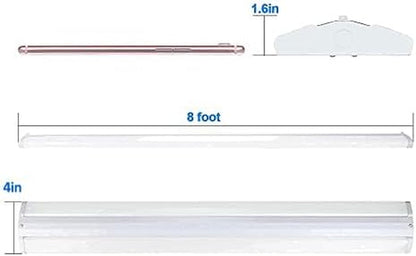 8 Ft 110W Slim LED Shop Lights For Garage And Office Fixtures by ShipItFurniture