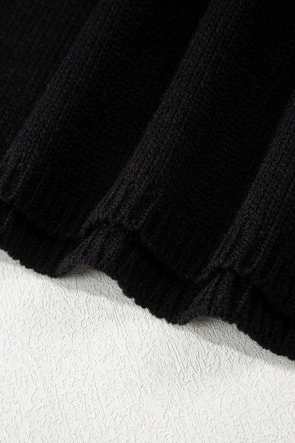 Threaded Pear Faye Backless Bubble Sleeve Sweater