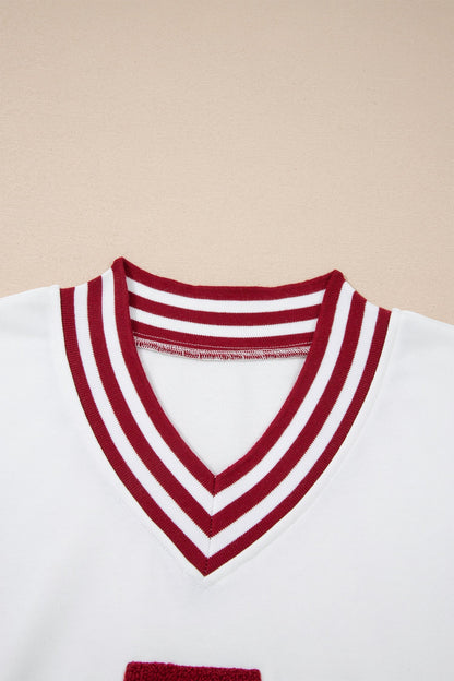 Threaded Pear Esme Striped Puff Sleeve Sweatshirt