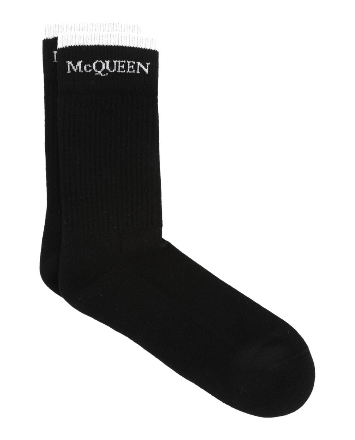 Alexander McQueen Foldover Signature Knit Socks