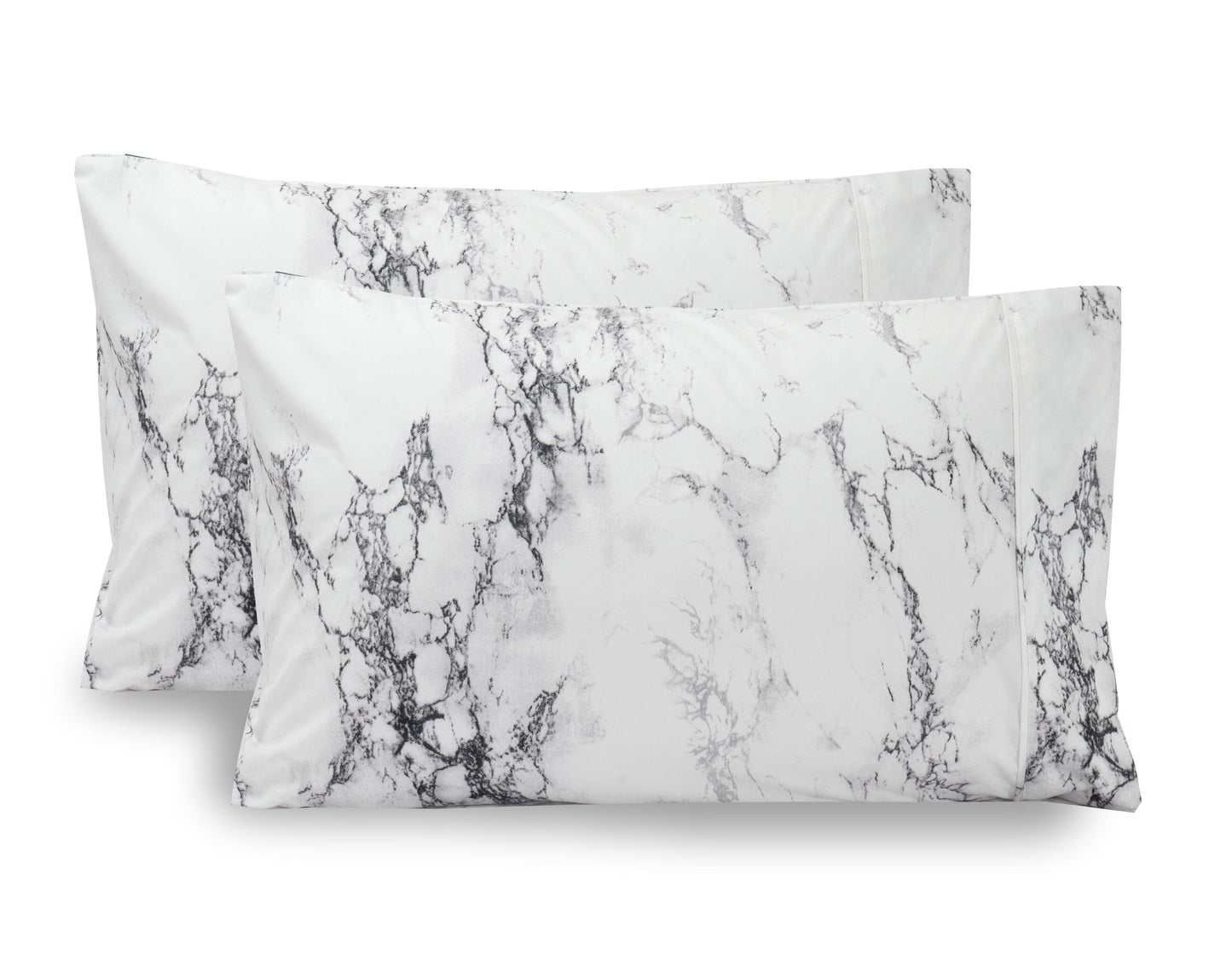 Elegant Comfort Marble Printed Pattern - Set of 2 Pillowcases