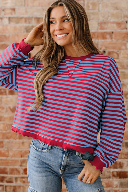 Threaded Pear Zuri Ribbed Trim Oversize Sweatshirt