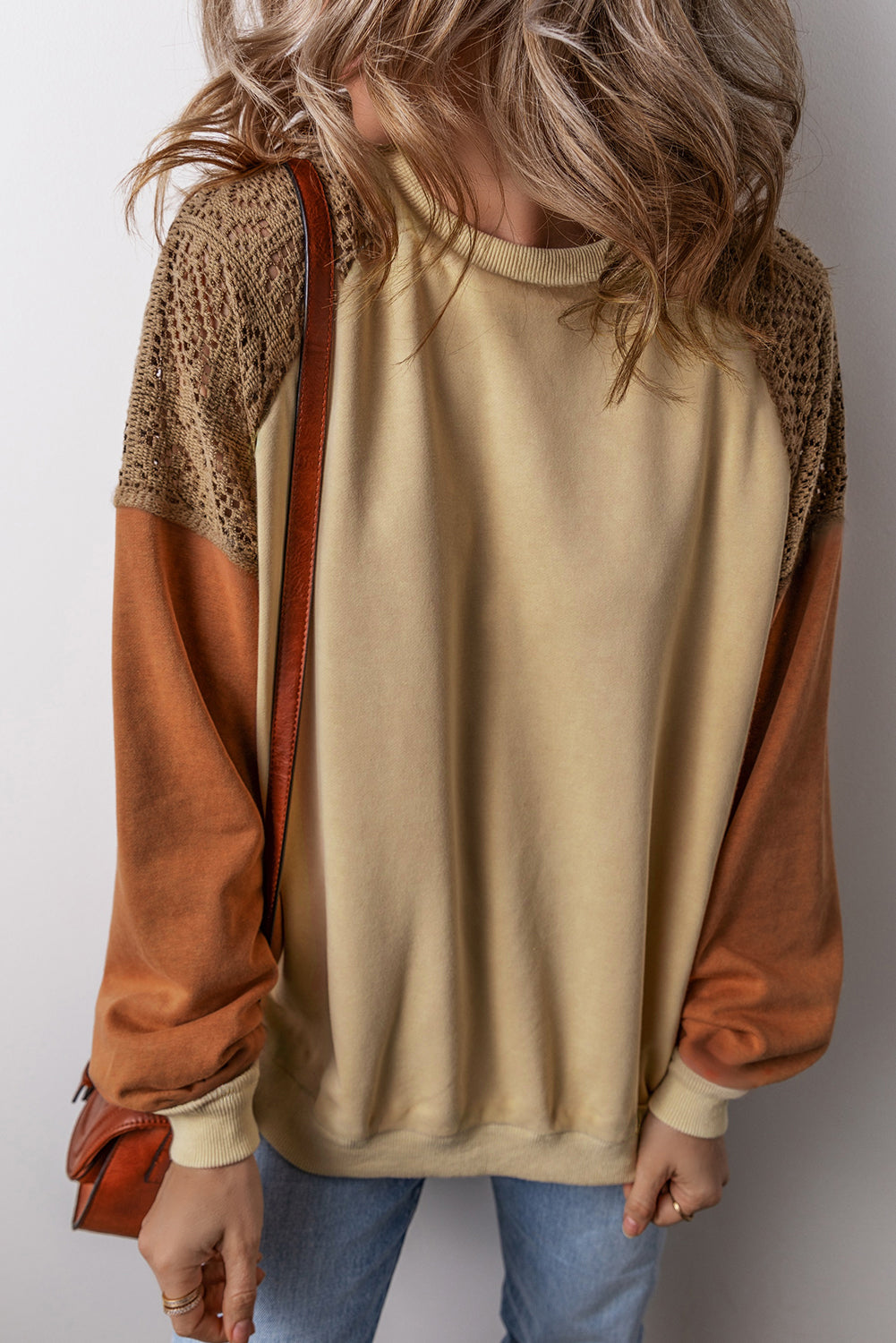 Threaded Pear Scarlett Colorblock Drop Shoulder Sweatshirt