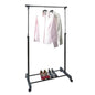Black Stainless Steel Double Rod Clothes Rack