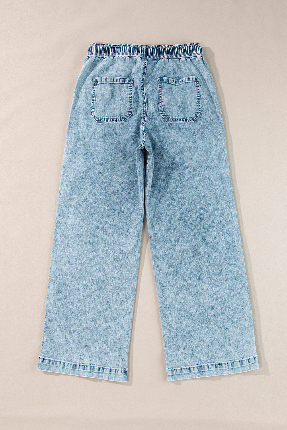 Threaded Pear Yamileth Waistband Loose Straight Pants