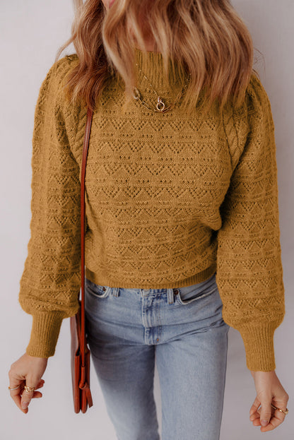 Threaded Pear Aria Edge Balloon Sleeve Sweater