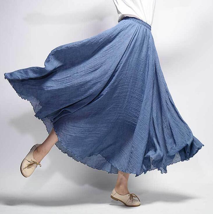Saia Summer Skirt | High-Sense Lightweight Flowing Waistband | Trendy Minimalist Sleek A-Line Skirt | Luxury-Label Statuesque Radiant Apparel | 2026 High-Fashion Emerald-Luxe Essential