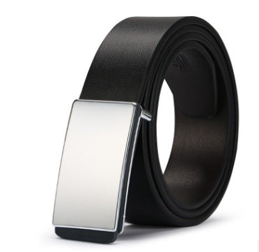 Young Man’s Smooth Leather Belt | Korean Tide Student Plate Buckle Belt | Men’s Minimalist PU Leather Leisure Belt | Trendy K-Fashion Smooth Waist Belt | 2026 High-Fashion Casual Plate Buckle Accessory