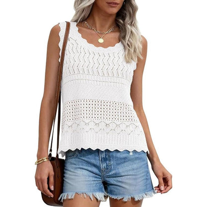 Women's Boho Crochet Knit Tank Top