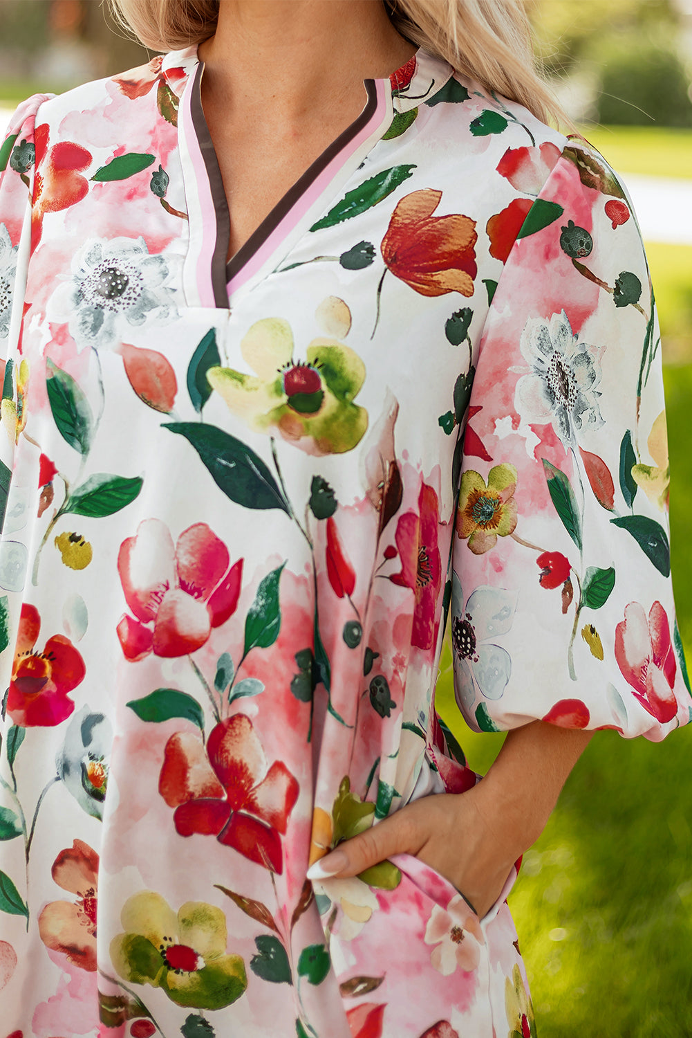 Threaded Pear Aliya Half Sleeve Shift Dress
