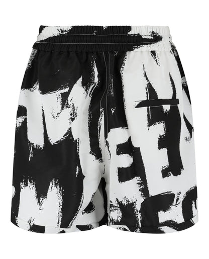 Alexander McQueen Graffiti Print Shorts