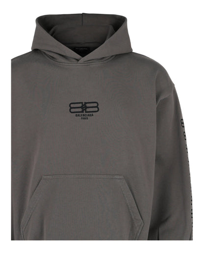 Balenciaga Embroidered Cotton Hoodie