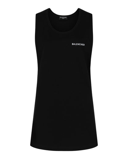 Balenciaga Logo Embroidered Loose Tank Top