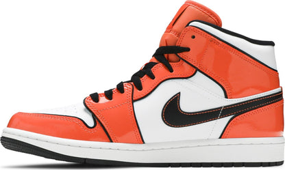 Air Jordan Men's Retro1 Mid Se 'Turf Orange' Sneakers